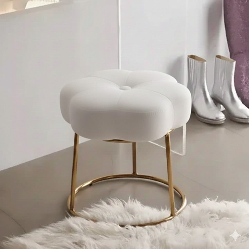 Eterna Gold Frame Designer Stool - 1549