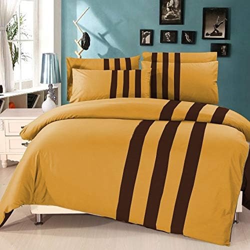 6 Pcs Luxury Stripes Duvet Set - 1229