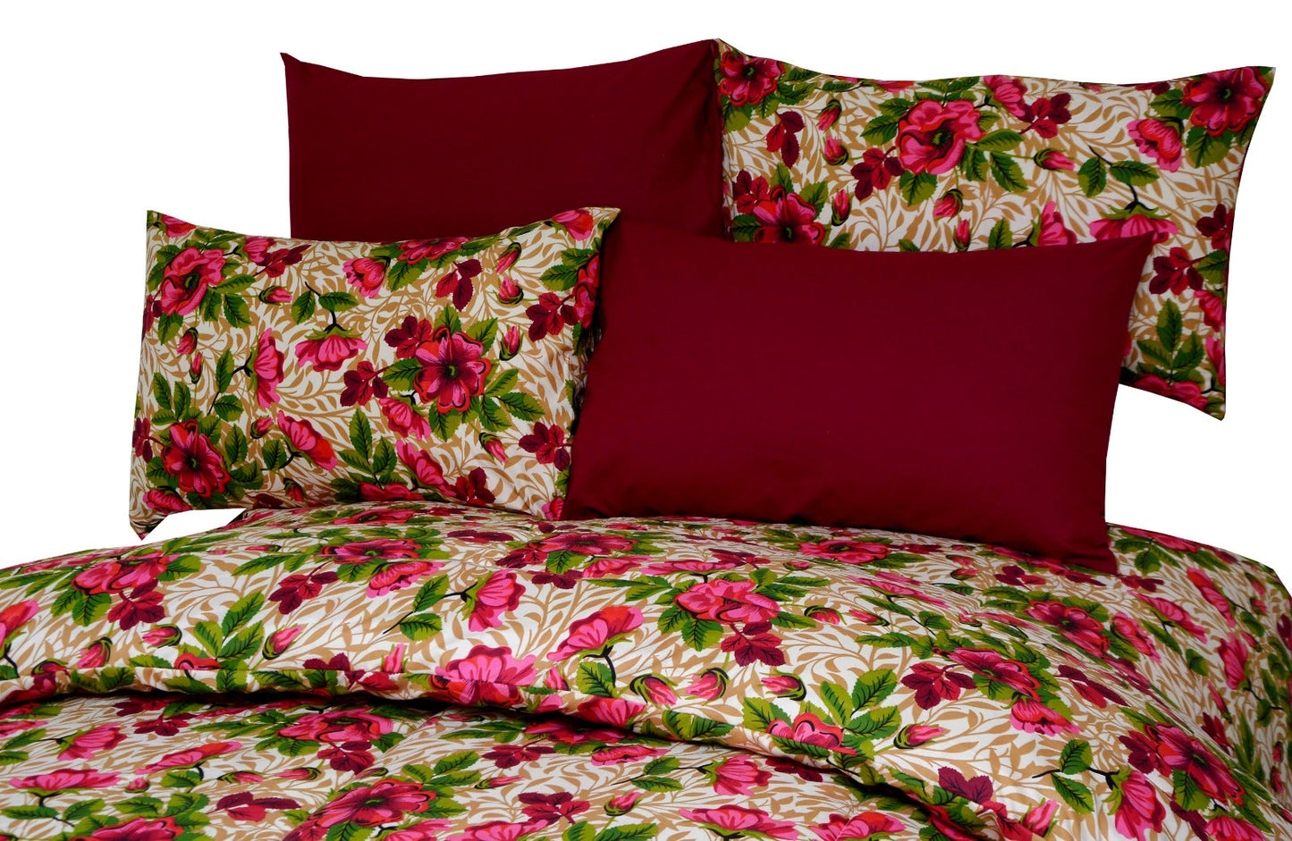 6 Pcs Luxury Printed Comforter Set - 1213