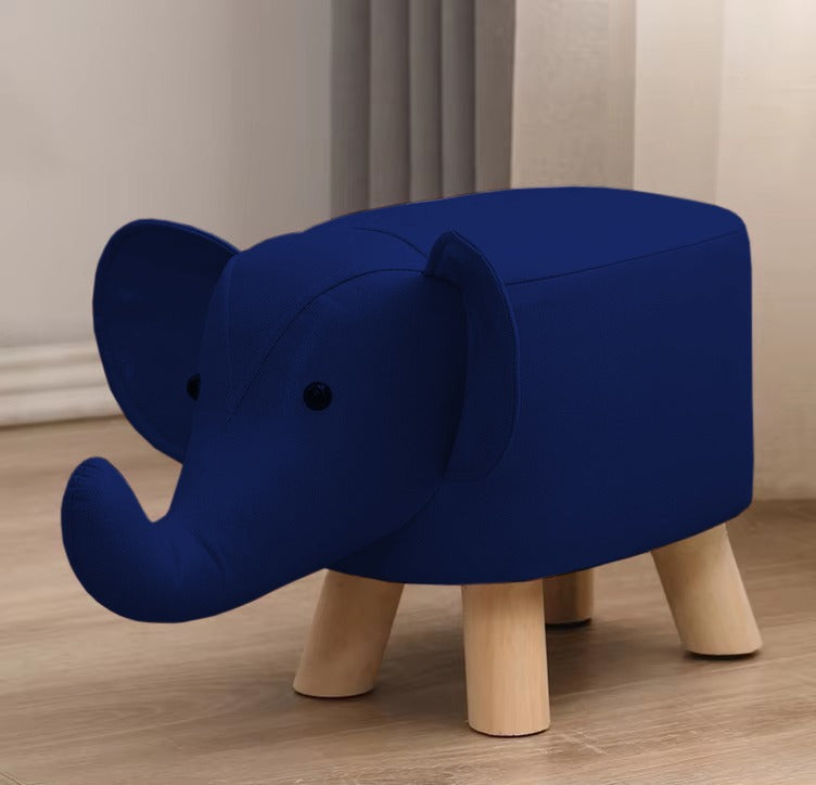 Elephant Shaped Wooden Ottoman Stool- 1458