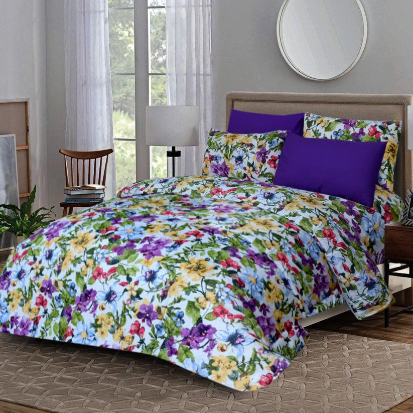 6 Pcs Luxury Printed Comforter Set - 1224