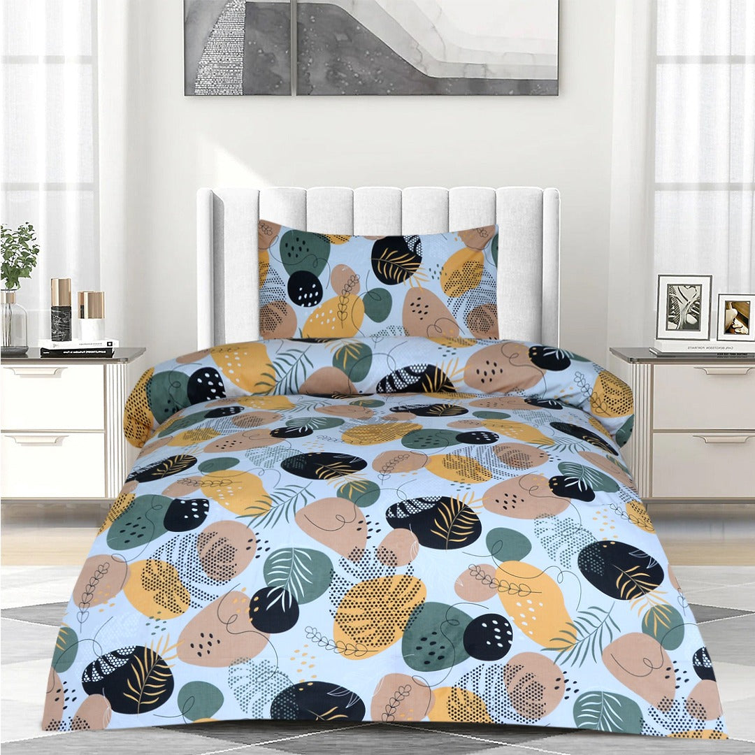 2 Pcs Printed Bed Sheet NB-1202