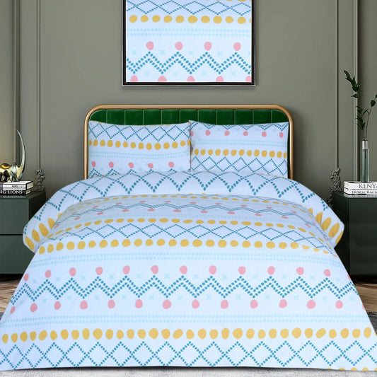 3 Pcs Printed Bed Sheet MHS-1117