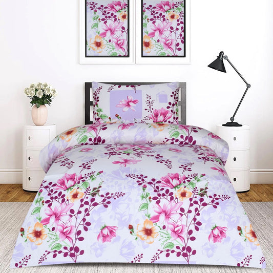 2 Pcs Printed Bed Sheet NB-1062