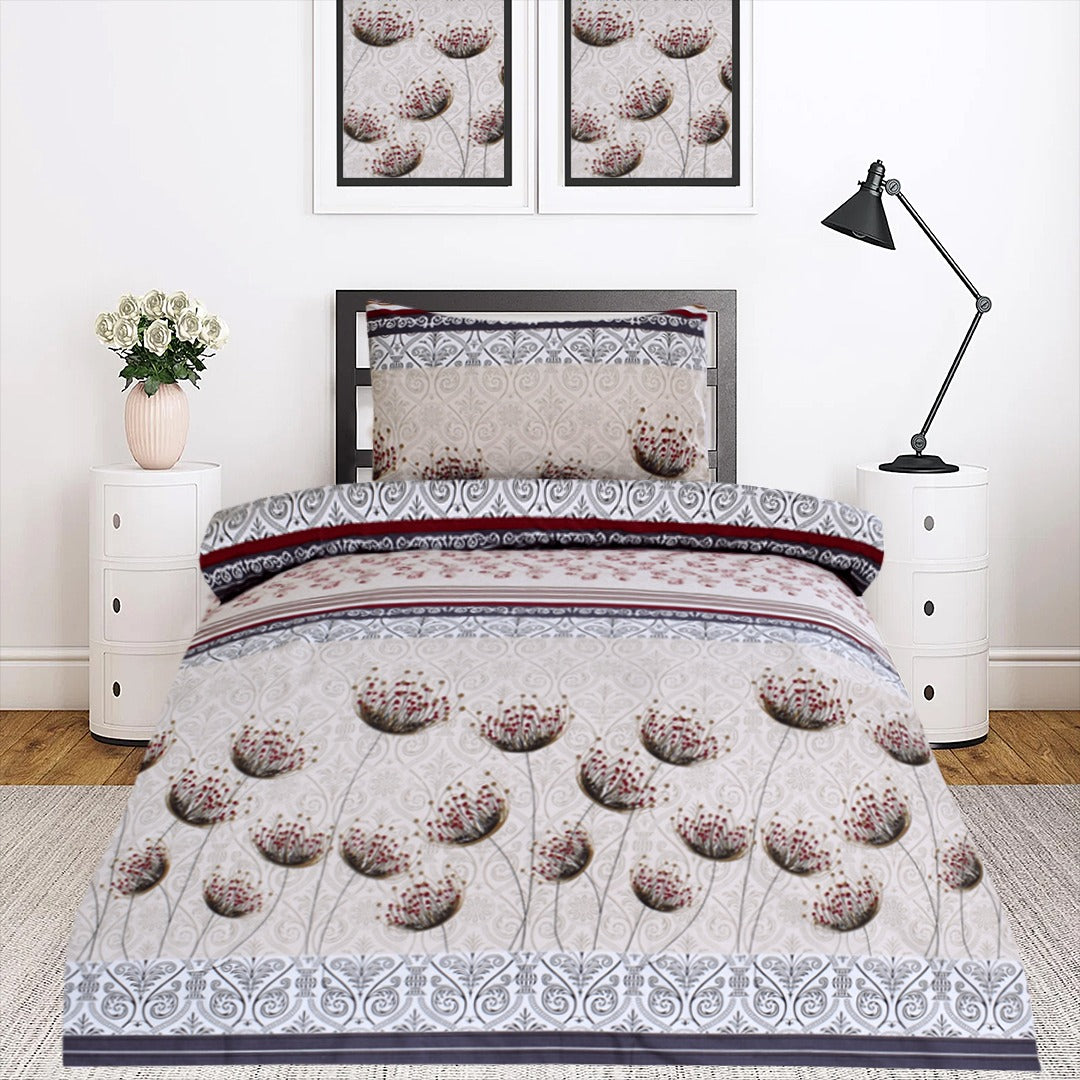 2 Pcs Printed Bed Sheet NB-1073