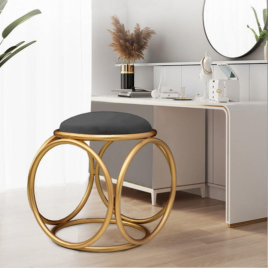 Round stool 1 Seater With Steel Stand -365 - 92Bedding