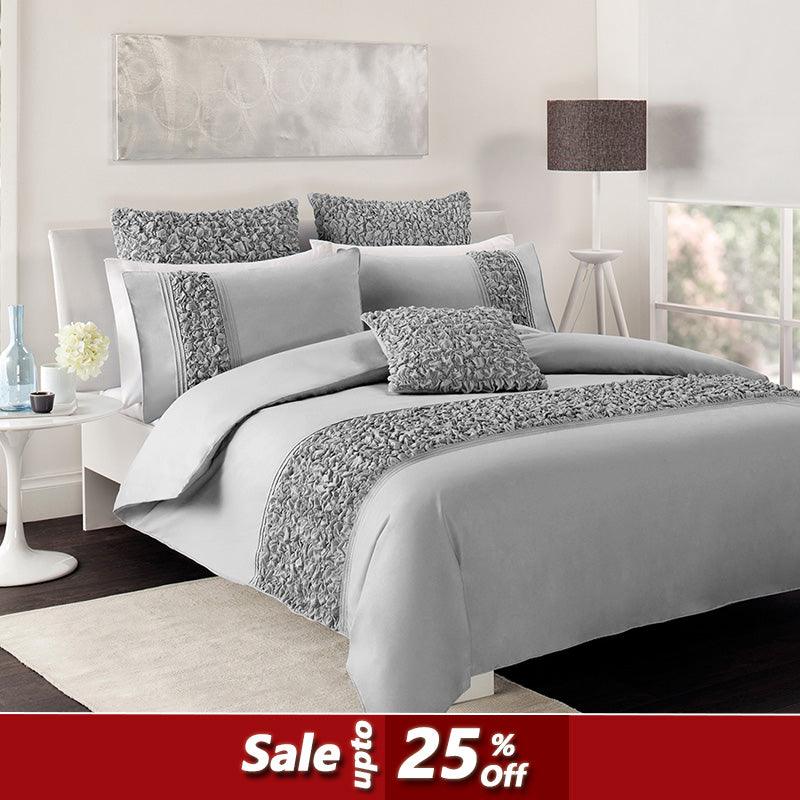 12 Pcs Luxury Ruffled Bridal Set with Free Quilt Filling - 92Bedding
