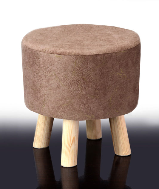 Wooden stool Velvet Sprinkle Round Shape- 1291