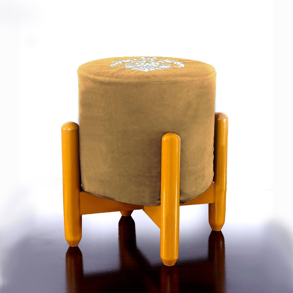 Drone Shape Round stool With Embroidery -372 - 92Bedding