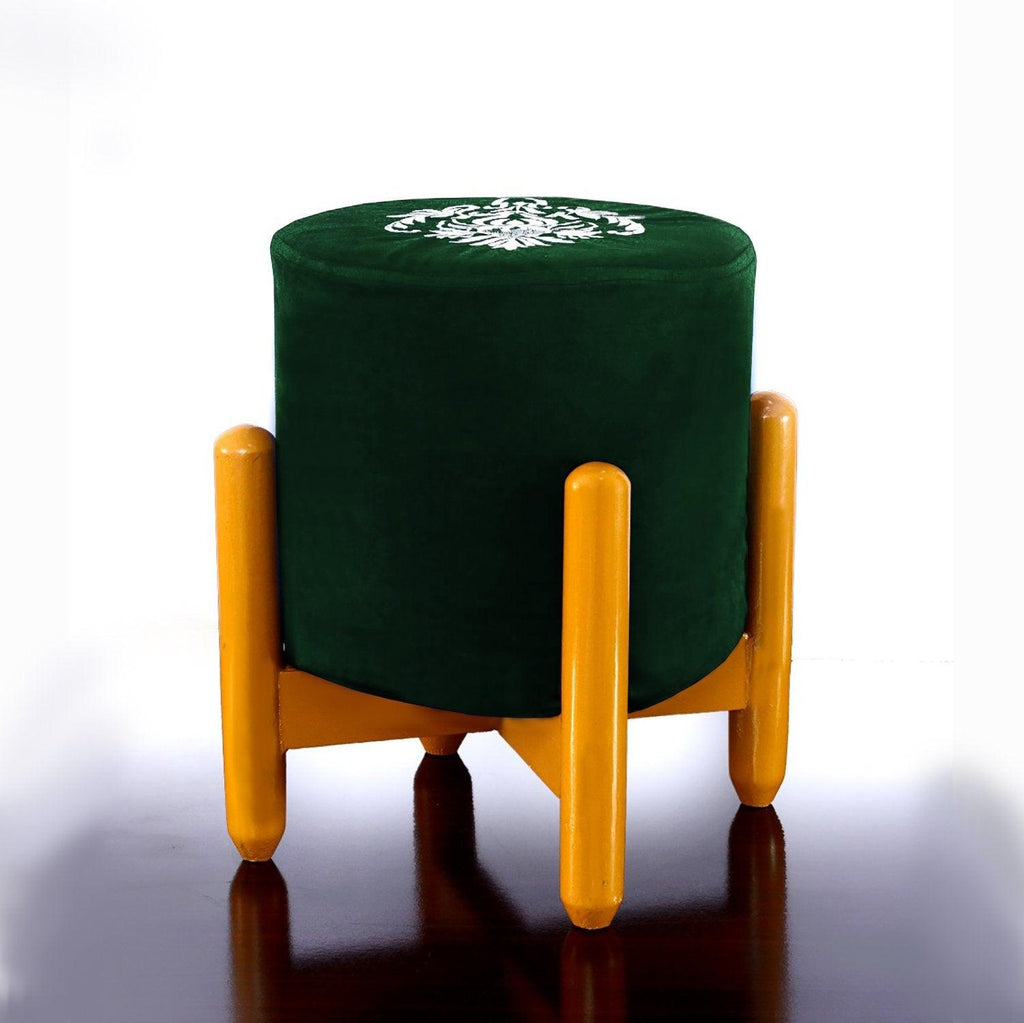 Drone Shape Round stool With Embroidery -382 - 92Bedding
