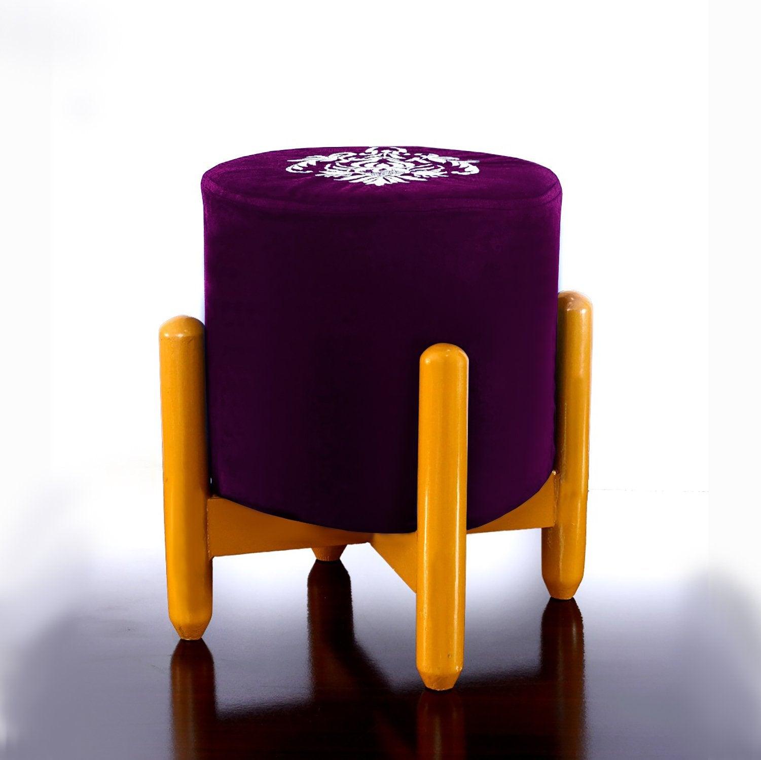 Drone Shape Round stool With Embroidery -374 - 92Bedding