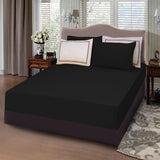 5 Pc's Baratta Stitched Fitted Sheet Set Black - 92Bedding