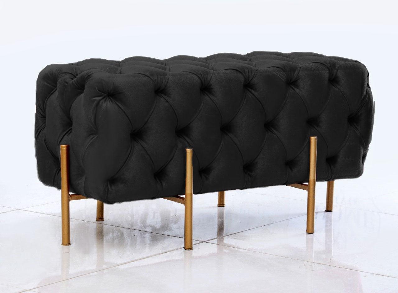 2 Seater Luxury Ottoman Wooden Stool With Steel Stand 720 - 92Bedding