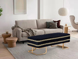 3 Seater Luxury Printed Wooden Stool With Steel Stand -708 - 92Bedding
