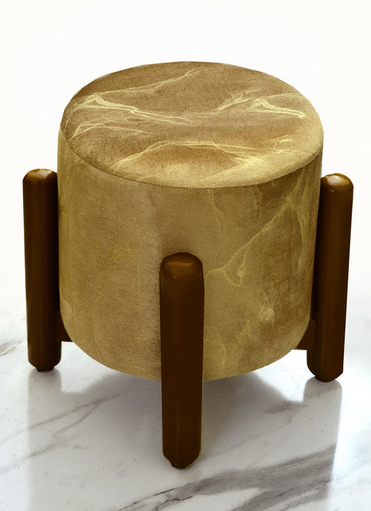 Wooden stool Sprinkle Velvet Drone Shape- 1283