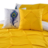 8 PCS Peacock Feather Embroidered Duvet Set 02 - 92Bedding