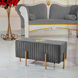 Wooden stool 2 Seater Embroidered With Steel Stand -660 - 92Bedding
