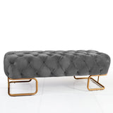 3 SEATER LUXURY OTTOMAN STOOL WITH STEEL STAND -957 - 92Bedding