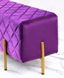2 Seater Luxury Pleats Stool With Steel Stand -1159 - 92Bedding
