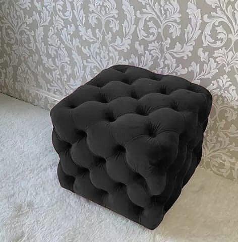 Living Room Velvet Ottoman Stool-640 - 92Bedding