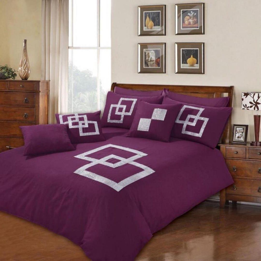 Sequenced Passion Purple Duvet set 9 Pieces set - 92Bedding