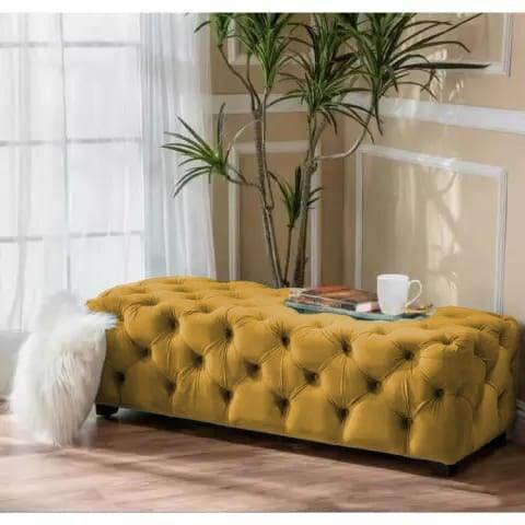 Living Room Large Velvet Ottoman Stool-651 - 92Bedding