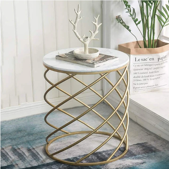 Living Room Nordic Metal Side Table, Creative Small Round Table-1269