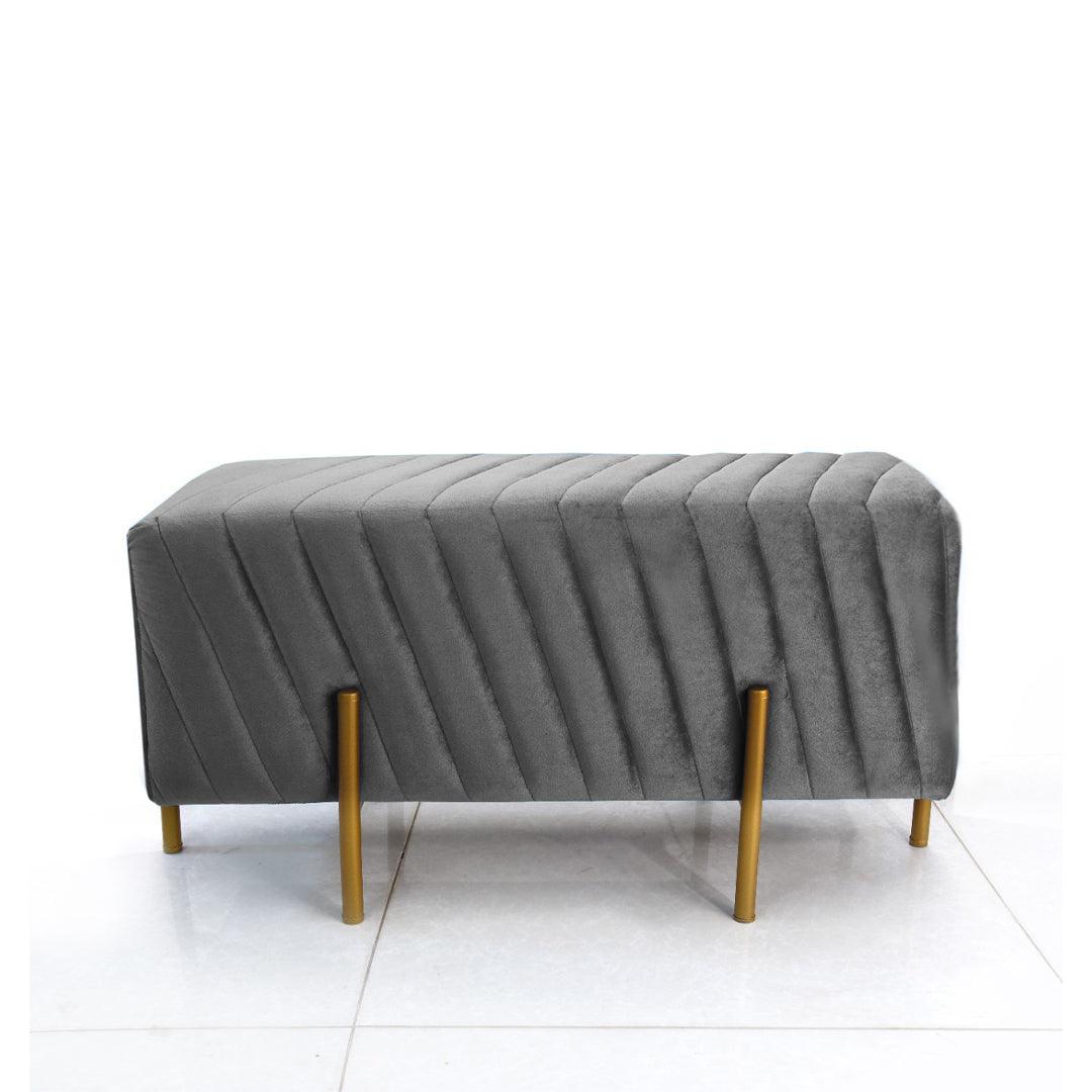 2 Seater Luxury Velvet Steel Stool-923 - 92Bedding