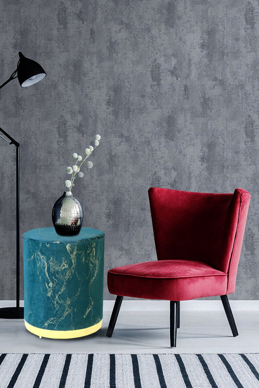 Large Pouffe Velvet Sprinkle Stool With Steel Frame -1299