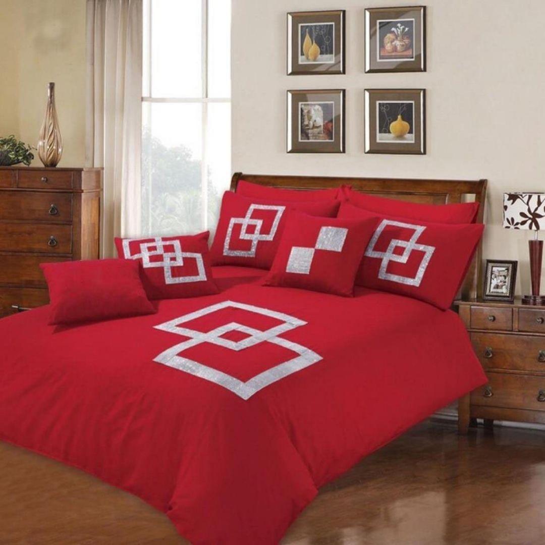 9 Pcs Passion Bed Set Red Covers only - 92Bedding