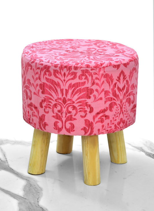 Wooden stool Printed Round Shape- 1252