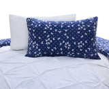 6 PC's Printed Diamond Pintuck Duvet Set - 92Bedding