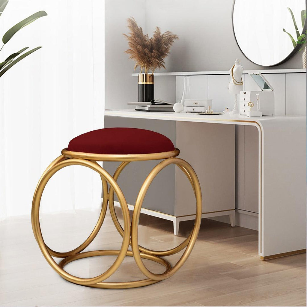Round stool 1 Seater With Steel Stand -370 - 92Bedding