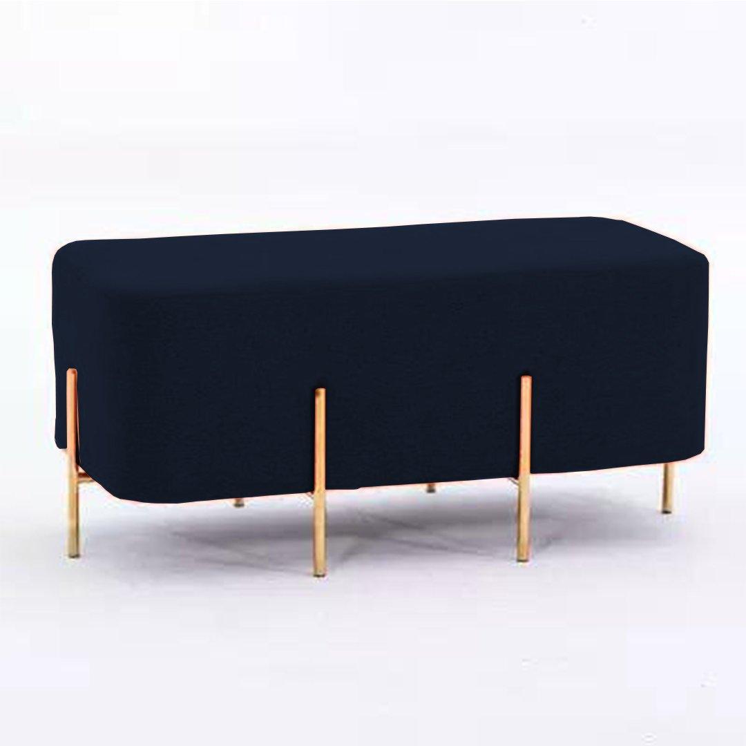 2 Seater Luxury Wooden Stool With Steel Stand-515 - 92Bedding