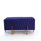 2 Seater Luxury Velvet Steel Stool-925 - 92Bedding