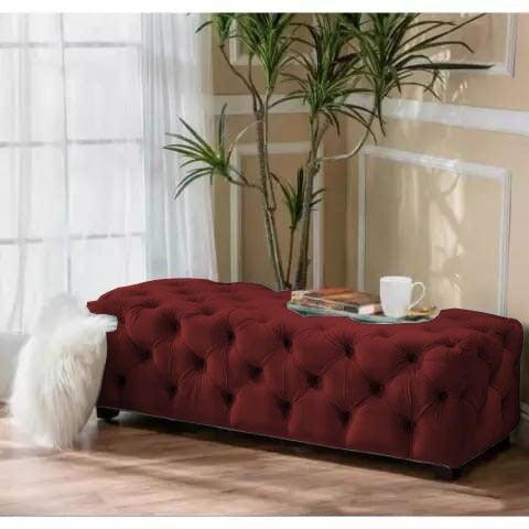 Living Room Large Velvet Ottoman Stool-650 - 92Bedding