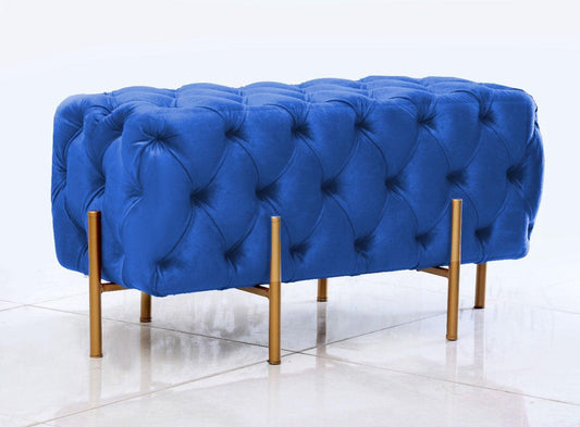 2 Seater Luxury Ottoman Wooden Stool With Steel Stand 727 - 92Bedding