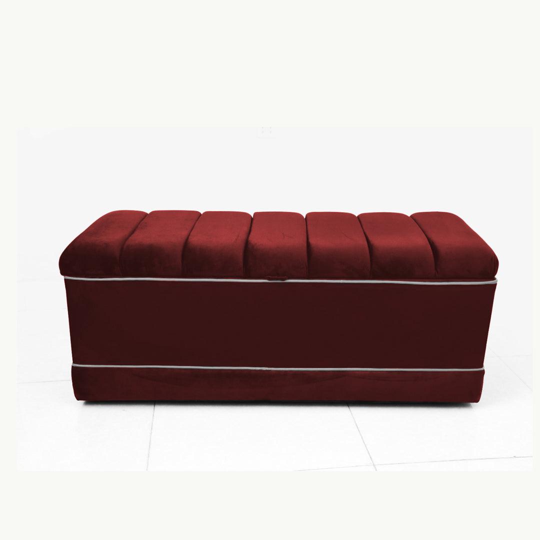 Luxury 3 Seater Velvet Ottoman Storage Box -957 - 92Bedding