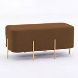 2 Seater Luxury Wooden Stool With Steel Stand-516 - 92Bedding