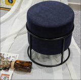 Luxury Wooden Round stool With Steel Stand -1129 - 92Bedding