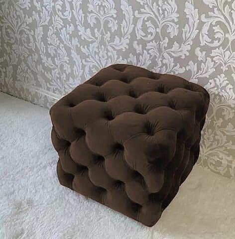 Living Room Velvet Ottoman Stool-639 - 92Bedding