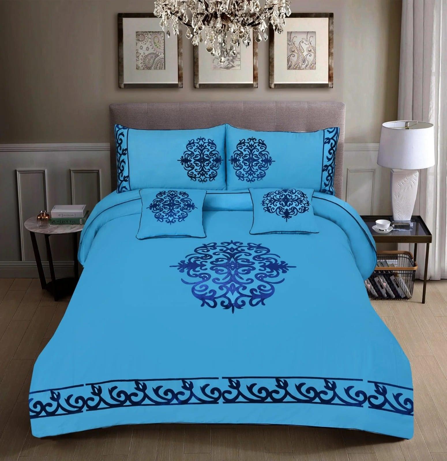 Luxury Embroidered Aplic Duvet Set 6 Pc's - 92Bedding