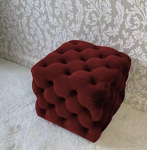 Living Room Velvet Ottoman Stool-644 - 92Bedding