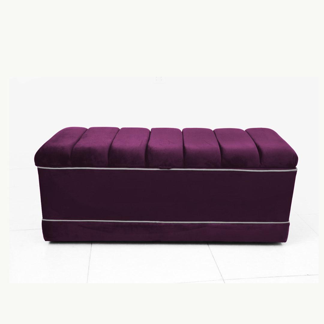 Luxury 3 Seater Velvet Ottoman Storage Box -958 - 92Bedding