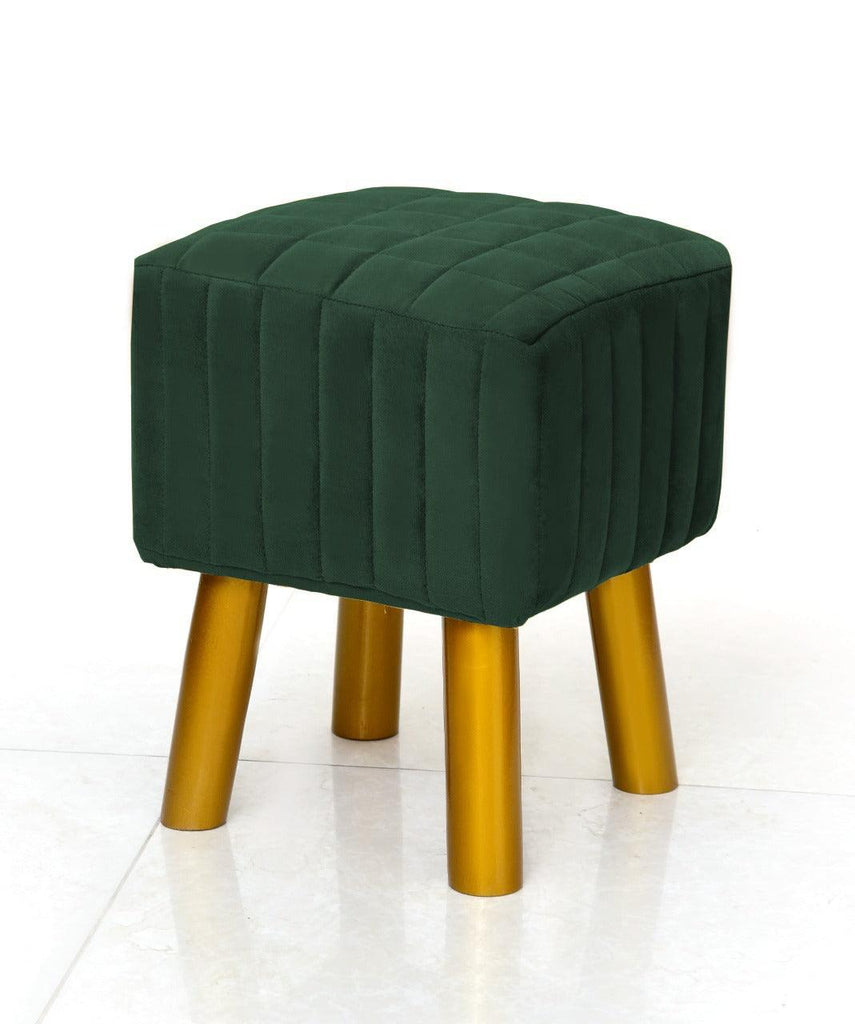 Wooden Velvet stool Square shape-864 - 92Bedding