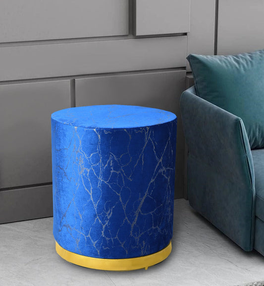 Large Pouffe Velvet Sprinkle Stool With Steel Frame -1300