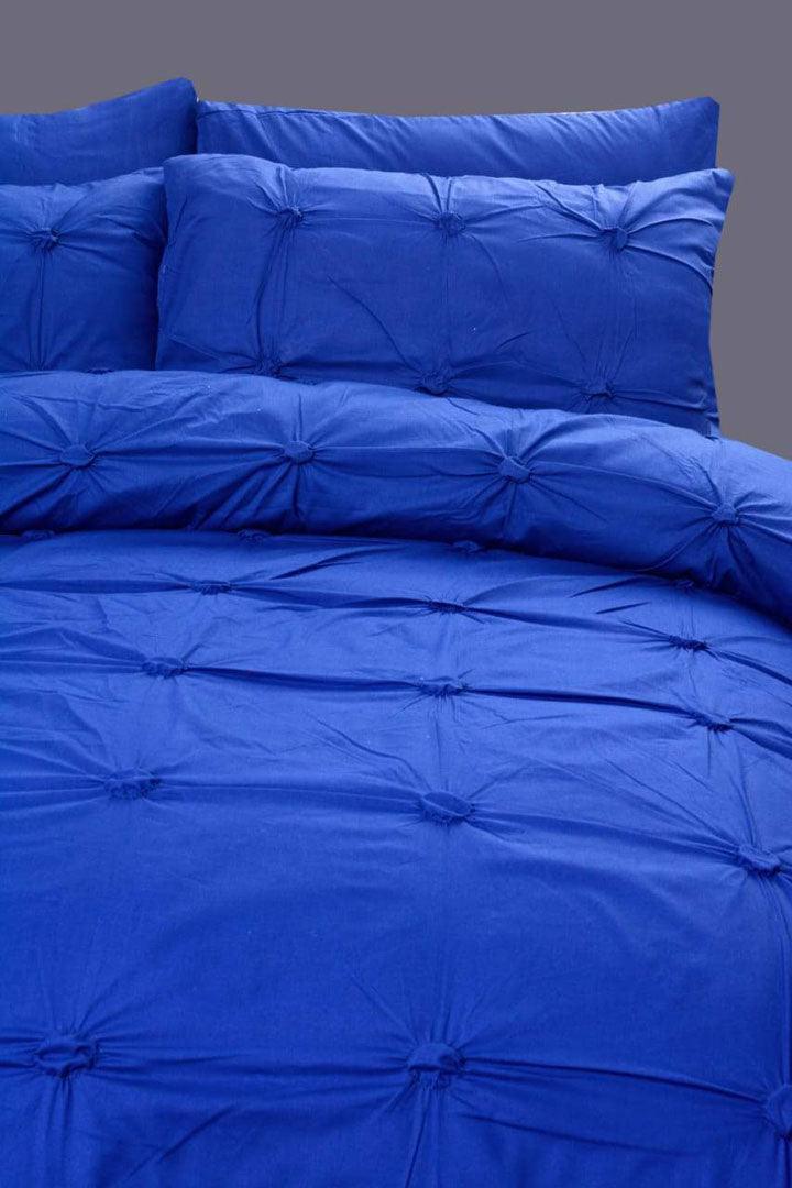 6 pcs Round Woven Duvet Set Navy - 92Bedding