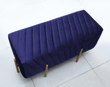 2 Seater Luxury Velvet Steel Stool-925 - 92Bedding