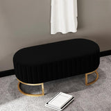 2 Seater Luxury Wooden Stool With Steel Stand 705 - 92Bedding