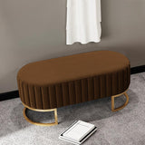 2 Seater Luxury Wooden Stool With Steel Stand 699 - 92Bedding